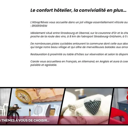 Bed & Breakfast L'attrap'reves : Le Confort Hotelier, La Convivialite En Ergersheim
