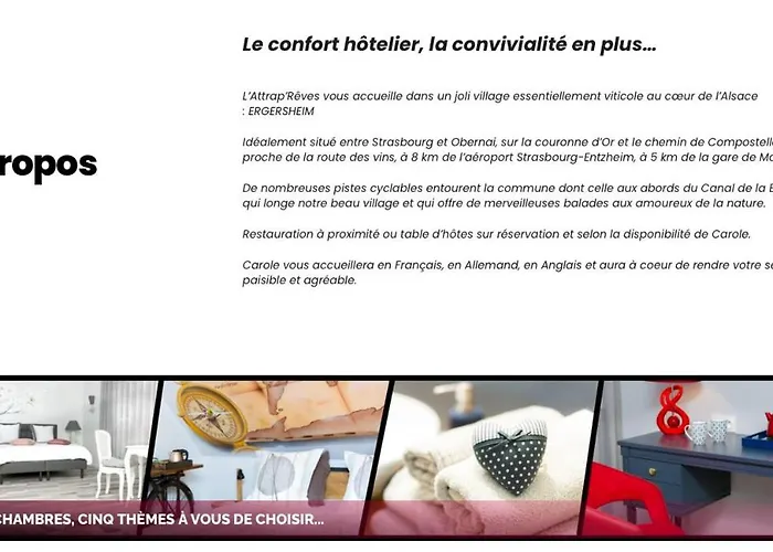 Bed & Breakfast L'attrap'reves : Le Confort Hotelier, La Convivialite En Ergersheim